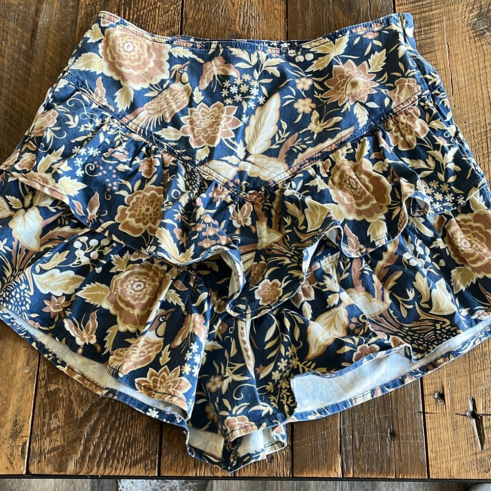 Mother ruffled denim mini skirt sz 30